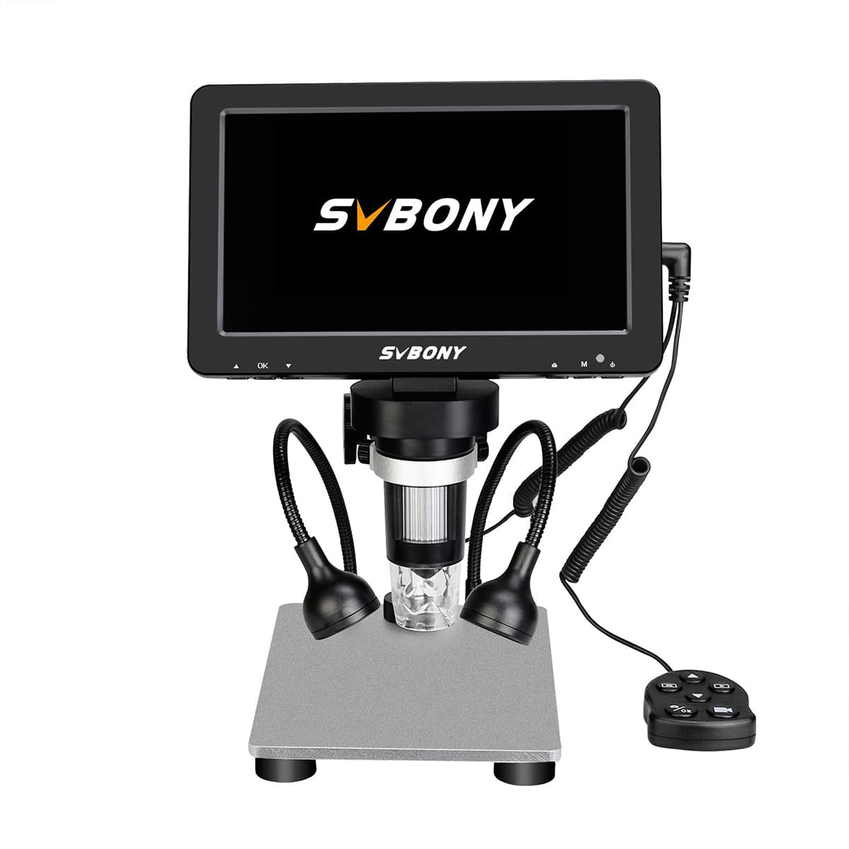 SVBONY SV604 デジタル顕微鏡 7インチ LCD 1x-1200x 倍率 理科