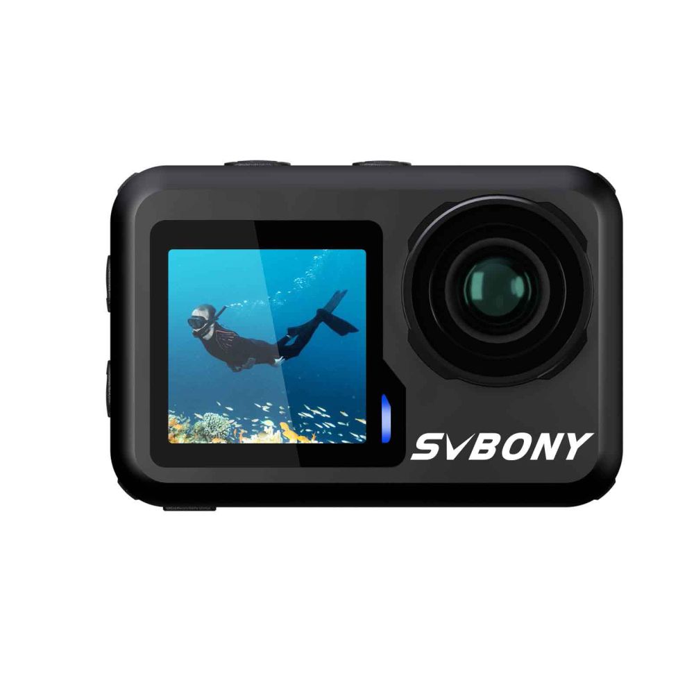 SVBONY Act20 アクションカメラ 水中カメラ スポーツカメラ アクション カメラ IPX8防水  長いバッテリー寿命 170°広角レンズ 6軸EIS手ぶれ補正 ワイヤレス接続 ダイビング 水中Vlog撮影